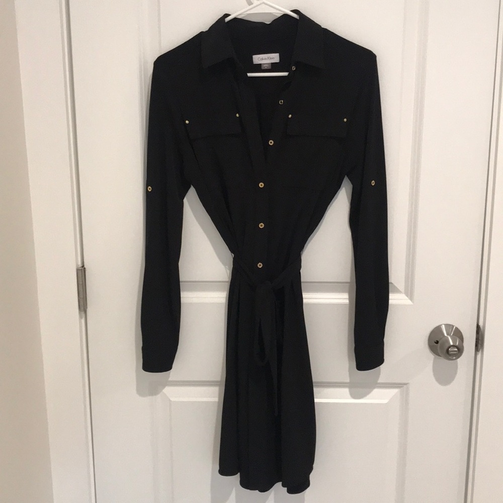 Black Calvin Klein Shirt Dress - 4